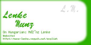 lenke munz business card